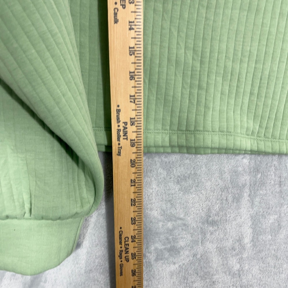 Old Navy Womens Set M Green Bounce Fleece Quilted Crop Top Wide Leg Pants NWT - Picture 4 of 13